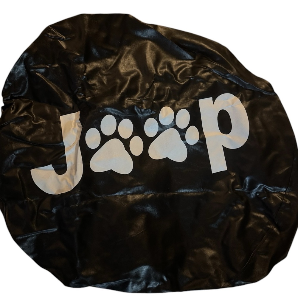 Jeep Premium Spare Tire Cover Dog Paws Large